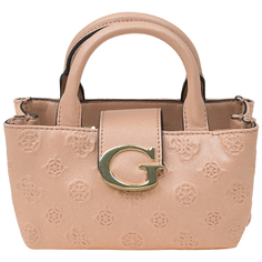 Бежевая сумка с тиснением, 17x10x8 см Guess