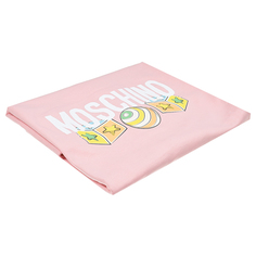 Розовое одеяло с принтом &quot;мишки и игрушки&quot;, 40x80 см Moschino