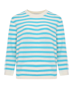 Бирюзовый джемпер в полоску Allude