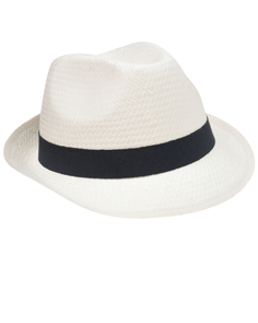 Белая шляпа с лентой Catya