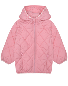 Розовая стеганая куртка с капюшоном ADD