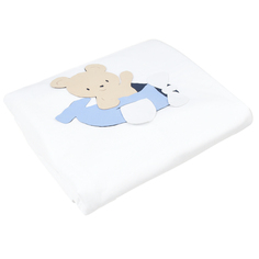 Белое одеяло с аппликацией &quot;медвежонок&quot;, 81x72 см Story Loris