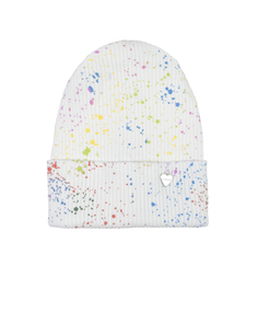 Белая шапка с разноцветными брызгами Il Trenino