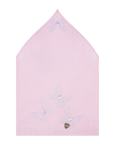 Розовая косынка с аппликацией &quot;бабочки&quot; Il Trenino