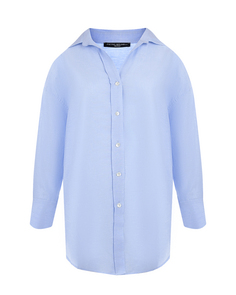 Голубая рубашка oversize Pietro Brunelli