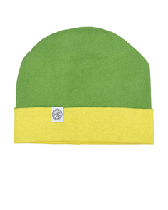 Зеленая шапка с желтым отворотом Chobi