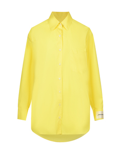 Желтая рубашка с лого на манжете Hinnominate