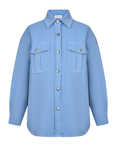 Куртка-рубашка с накладными карманами, голубая Parosh P.A.R.O.S.H.