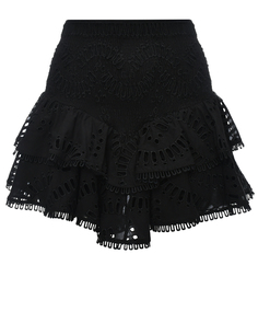 Мини-юбка с шитьем, черная Charo Ruiz