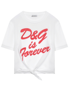 Футболка с надписью &quot;DG is forever&quot; Dolce&Gabbana