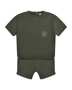 Комплект: футболка и бермуды, зеленый Emporio Armani