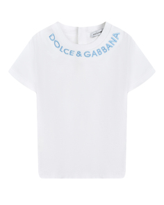 Футболка с лого у горловины Dolce&Gabbana