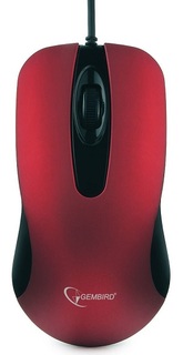 Мышь Gembird MOP-400 красная, 1000dpi, USB, 3 кнопки