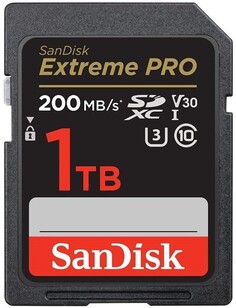 Карта памяти SDXC 1TB SanDisk SDSDXXD-1T00-GN4IN Class 10 Extreme Pro V30 UHS-I U3 (200 Mb/s)