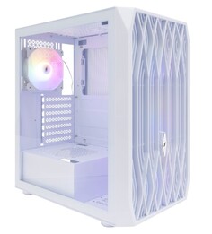 Корпус ATX 1STPLAYER ARIYA AY7 AY7-WH-4F1-W белый, без БП, боковая панель из закаленного стекла, USB 3.0, USB 2.0, audio
