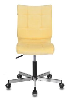 Кресло офисное Бюрократ CH-330M цвет желтый, Velvet 74, крестовина металл хром