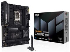 Материнская плата ATX ASUS TUF GAMING Z790-PRO WIFI (LGA1700, Z790, 4*DDR5 (7800), 4*SATA 6G RAID, 4*M.2, 5*PCIE, 2.5Glan, WiFi, BT, HDMI, DP, 2*USB T