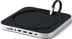 Док-станция Satechi ST-ABHFS USB док станция с подставкой для Mac Mini, порты: 1x USB-C, 3 x USB, 3,5mm AUX, SD, microSD