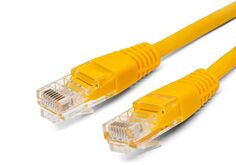 Кабель патч-корд U/UTP 5e кат. 1м Filum FL-U5-1M-Y 26AWG(7x0.16 мм), омедненный алюминий (CCA), PVC, жёлтый