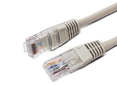 Кабель патч-корд U/UTP 5e кат. 1м Filum FL-U5-1M 26AWG(7x0.16 мм), омедненный алюминий (CCA), PVC, серый