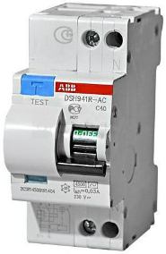 Автоматический выключатель дифф. тока (АВДТ) ABB 2CSR145001R1404 DSH941R 1P+N 40A 30mA (AC) хар. C