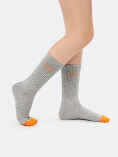 Носки детские серые с рисунком в виде наушников и надписью Mark Formelle