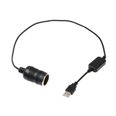 Кабель переходник с usb на прикуриватель, с 5в на 12в NO Brand