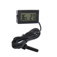 Термометр, гигрометр цифровой, жк-экран, провод 1.5 м NO Brand