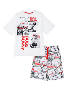 Комплект трикотажный фуфайка футболка шорты пижама пояс Playtoday
