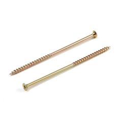 Саморез по дереву 4.8х127 мм, крупная резьба, желтый цинк, в упаковке 15 кг Tundra