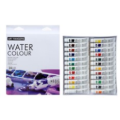 Краски акварельные 24 цвета в металл тубе 12 мл, в картонной коробке 2397329 NO Brand