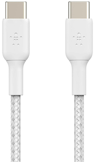Belkin Кабель BoostCharge Braided USB-C - USB-C, 2 м, нейлон, белый