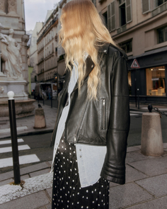 Куртка из текстурной кожи черного цвета 2Mood