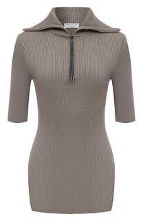 Пуловер из кашемира и шелка Brunello Cucinelli