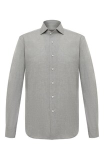 Рубашка из хлопка и льна Corneliani