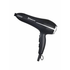 Фен Sakura, 2400 Вт, 3 режима, 2 скорости, 1 насадка, черный, SA-4052BK
