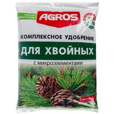 Удобрение Agros, для хвойных, с микроэлементами, 2.5 кг, Factorial