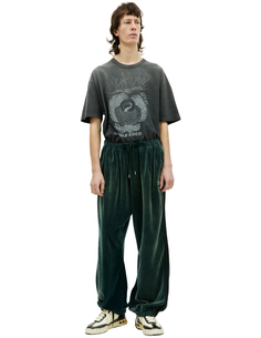 Велюровые брюки с вышивкой Mihara Yasuhiro