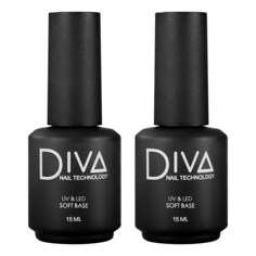 Набор, Diva Nail Technology, Soft Base 15 мл, 2 шт