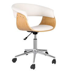 Кресла офисные кресло офисное AMARANT 560х680х740(860)мм искусственная кожа/металл/дерево белый