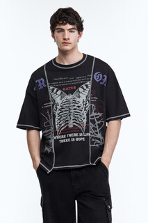 футболка мужская Футболка oversize в стиле гранж Befree