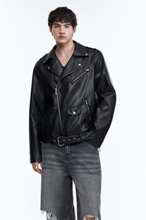 куртка мужская Куртка-косуха из искусственной кожи с ремнем Befree