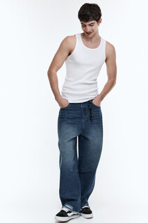 брюки джинсовые мужские Джинсы barrel fit с открытыми срезами Befree
