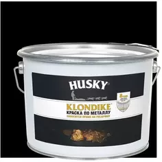 Краска по металлу Husky Klondike цвет коричневый глянцевый 9 л