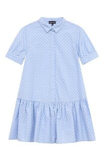 Хлопковое платье-рубашка Emporio Armani