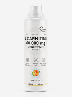 Жидкий концентрат L-карнитина Optimum System Апельсин, 500 мл, Белый