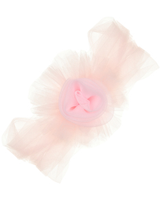Повязка с крупным цветком, розовая Baby A