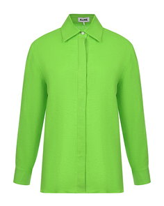 Зеленая льняная рубашка ALINE