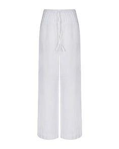 Белые льняные брюки 120% Lino