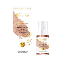 Бронзатор BIELENDA BOOST ME UP Color drops Темная основа под макияж 3в1